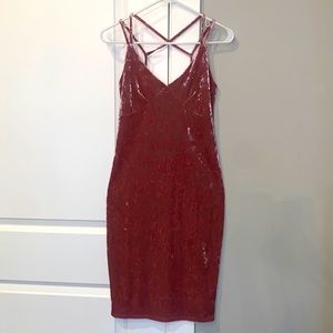 Velvet mauve midi dress 💕